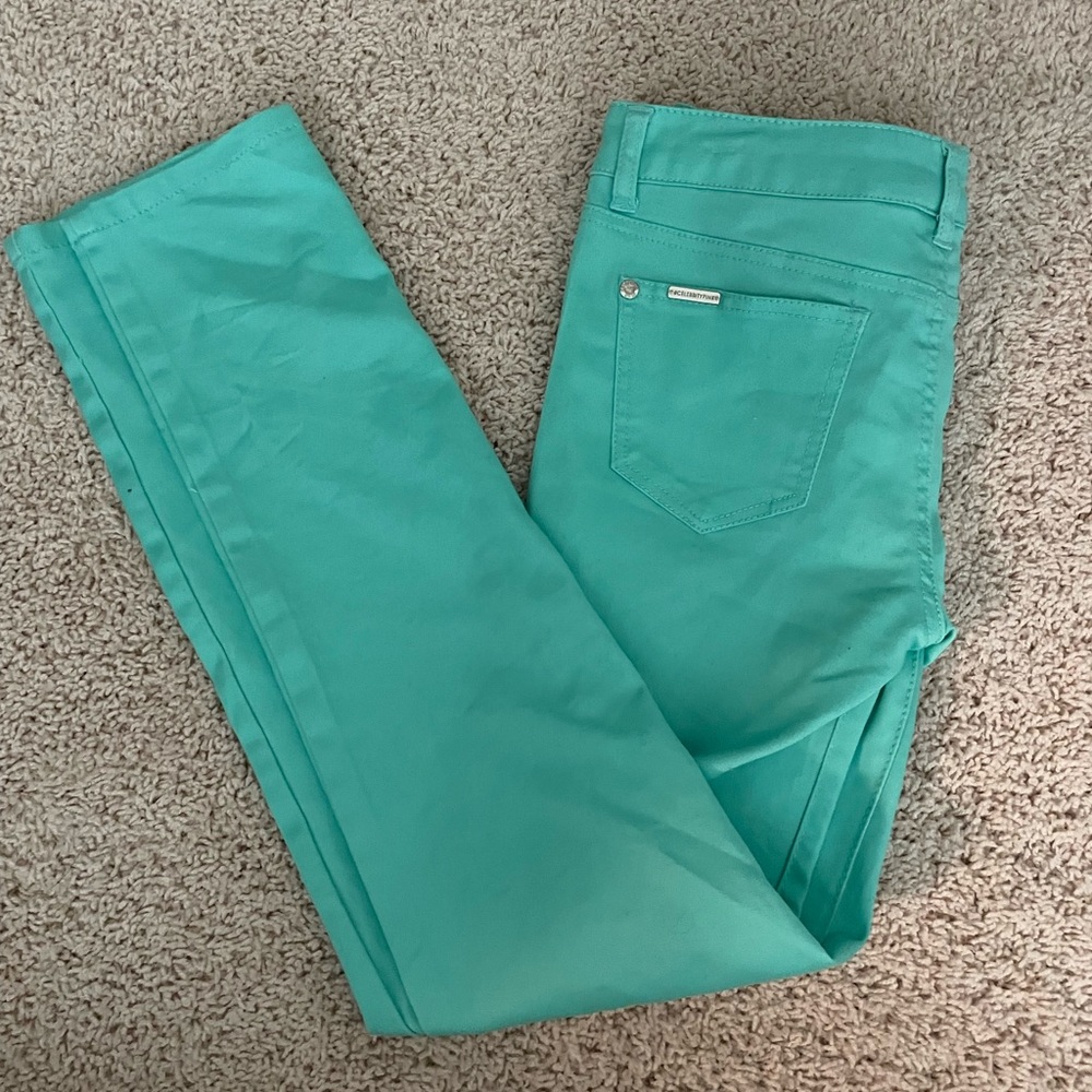 CELEBRITY PINK GIRLS Teal colored Jegging, Stretchy and Trendy